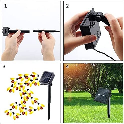 Solar String Lights Outdoor 30 LED Bee Shape - Image 2
