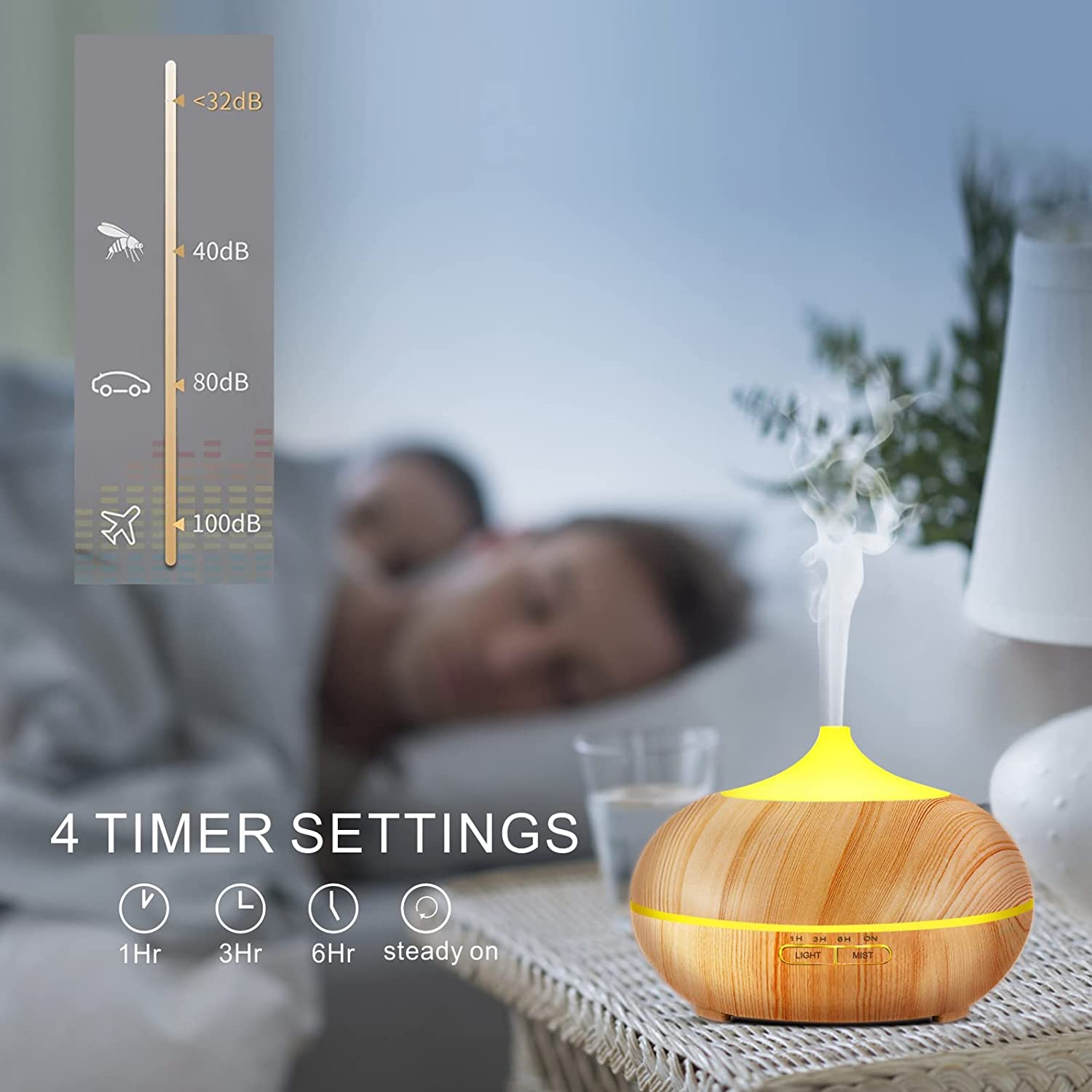 Essential Oil Diffuser 550ml Aromatherapy Diffuser with Remote Control - Image 3