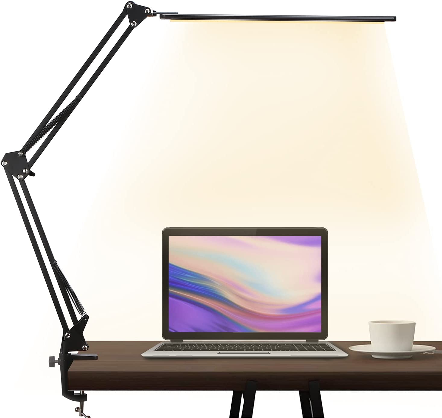 LED Desk Lamp Adjustable Swing Arm Table Lamp