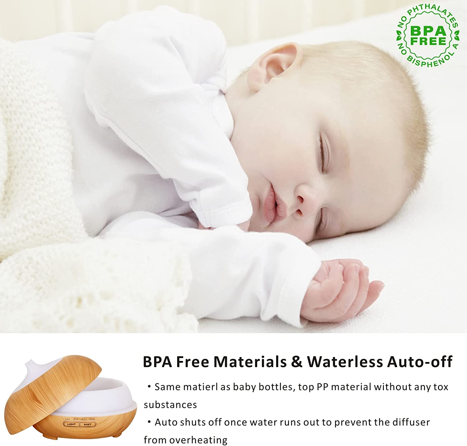 Essential Oil Diffuser 550ml Aromatherapy Diffuser with Remote Control - Image 2