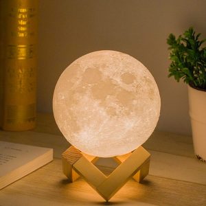 3D Printed Lunar Lamp Night Lights for Kids Room