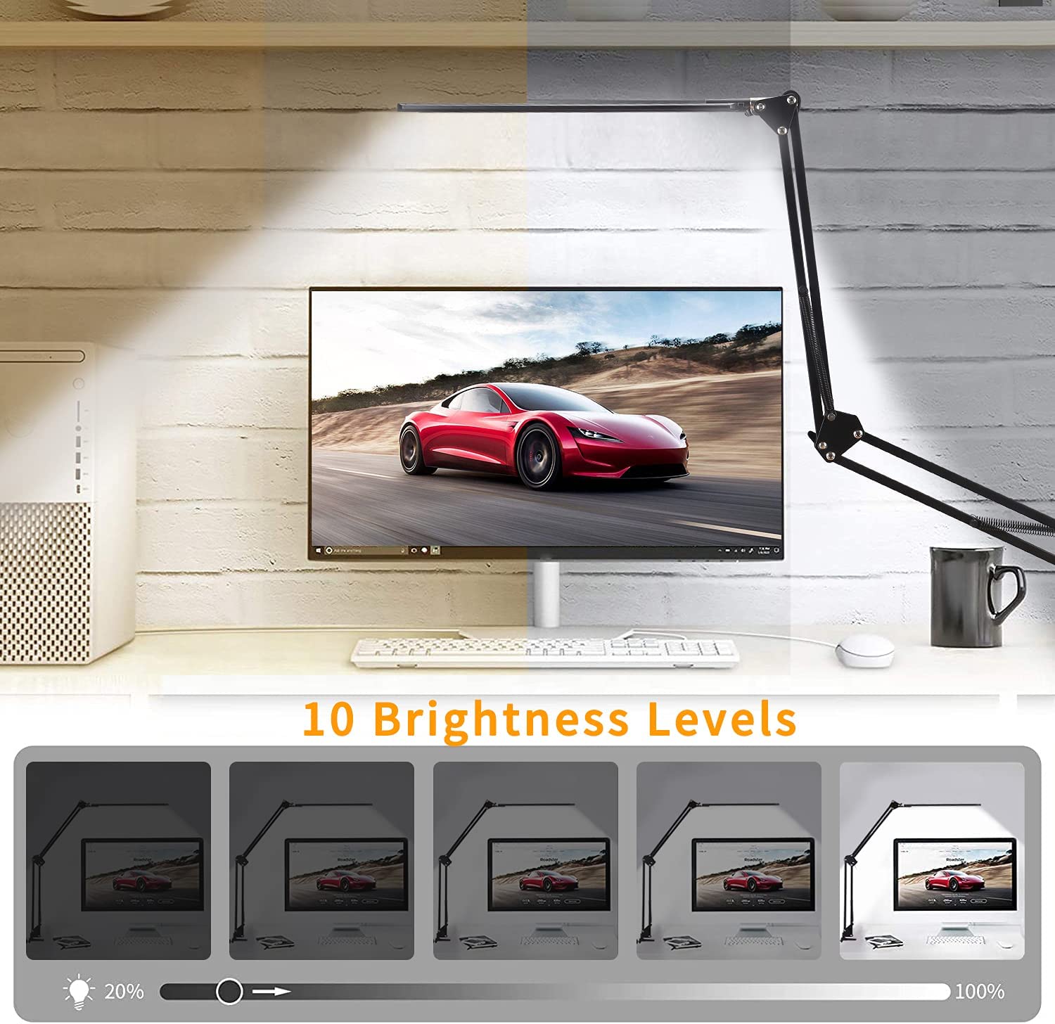 LED Desk Lamp Adjustable Swing Arm Table Lamp - Image 3