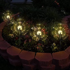 4 Pack Solar Firework Lights 105 LED Solar Garden Lights