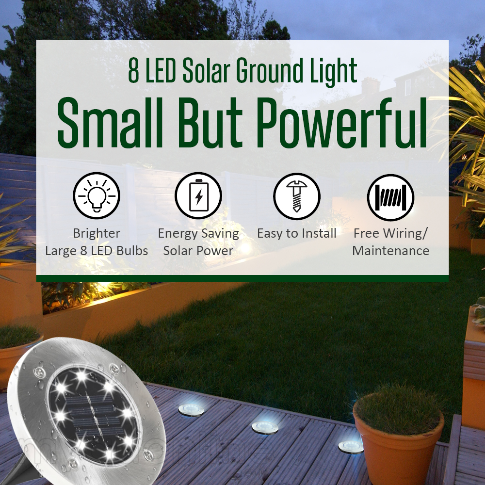8 Pack Solar Lights Outdoor Solar Garden Lights - Image 3