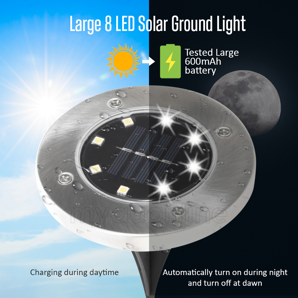 8 Pack Solar Lights Outdoor Solar Garden Lights - Image 6