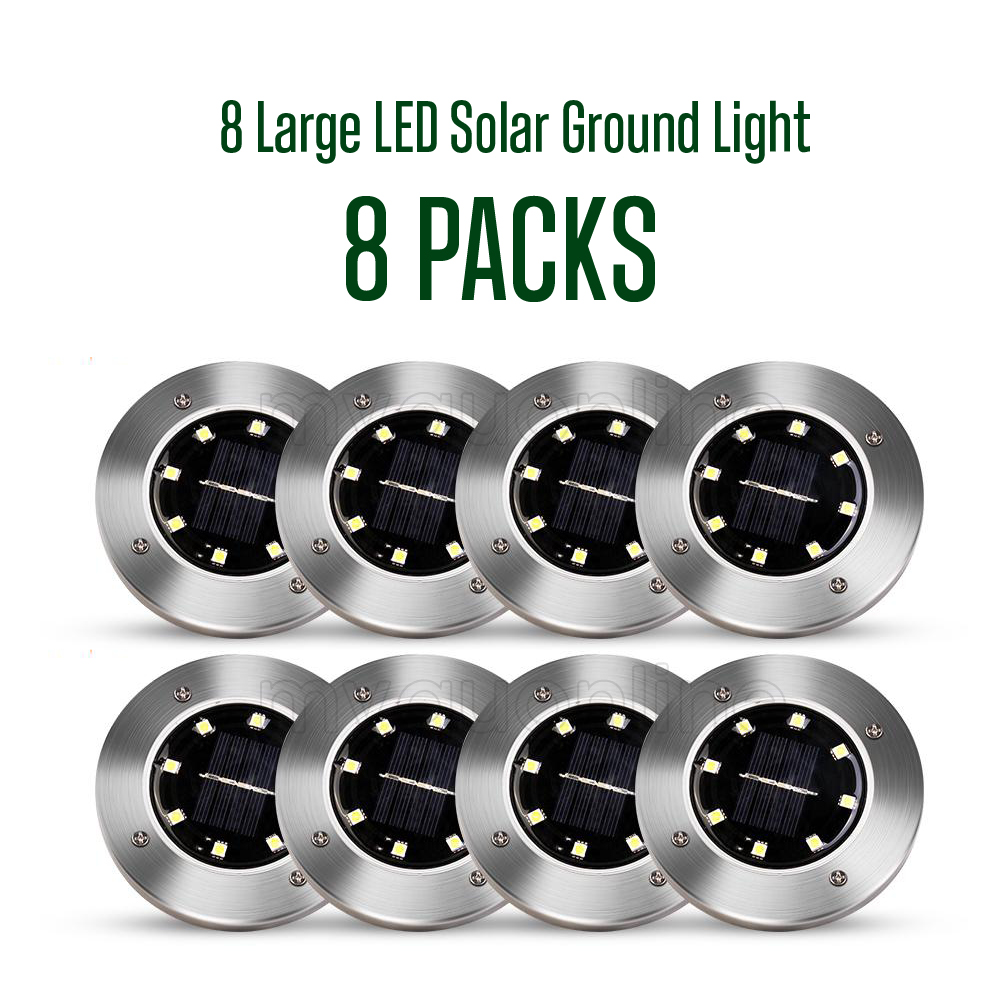 8 Pack Solar Lights Outdoor Solar Garden Lights