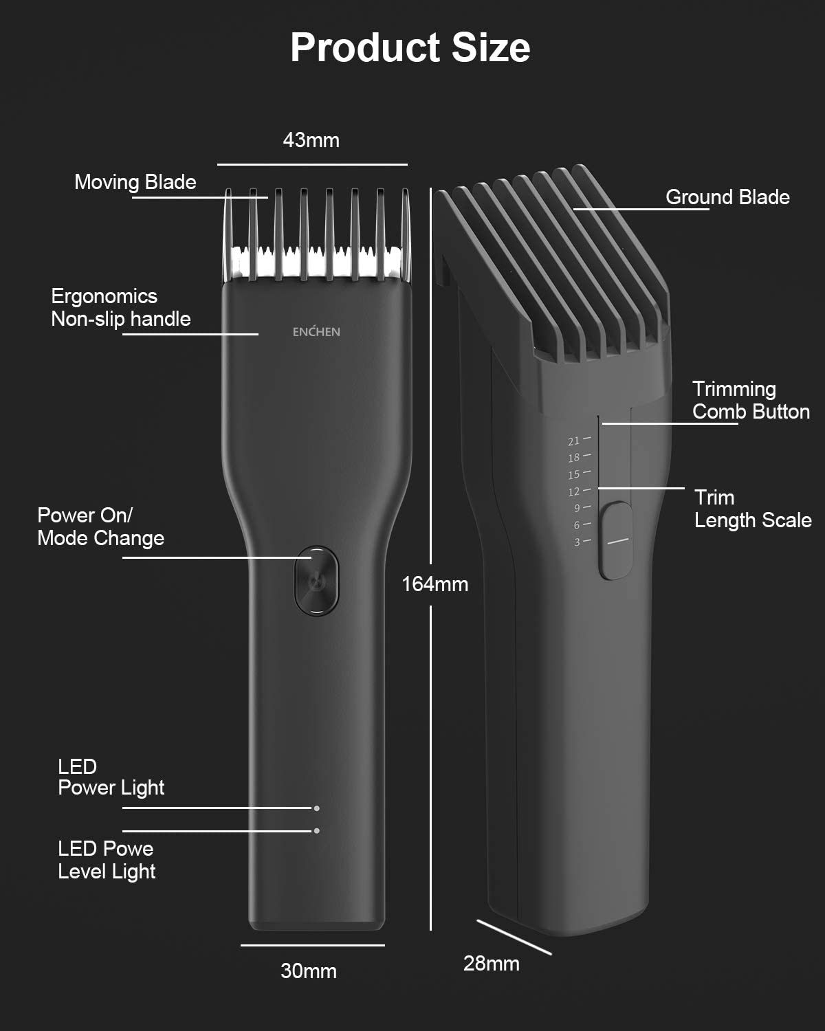 Hair Clippers for Men Professional Cordless Hair Beard Trimmer Mens - Image 2