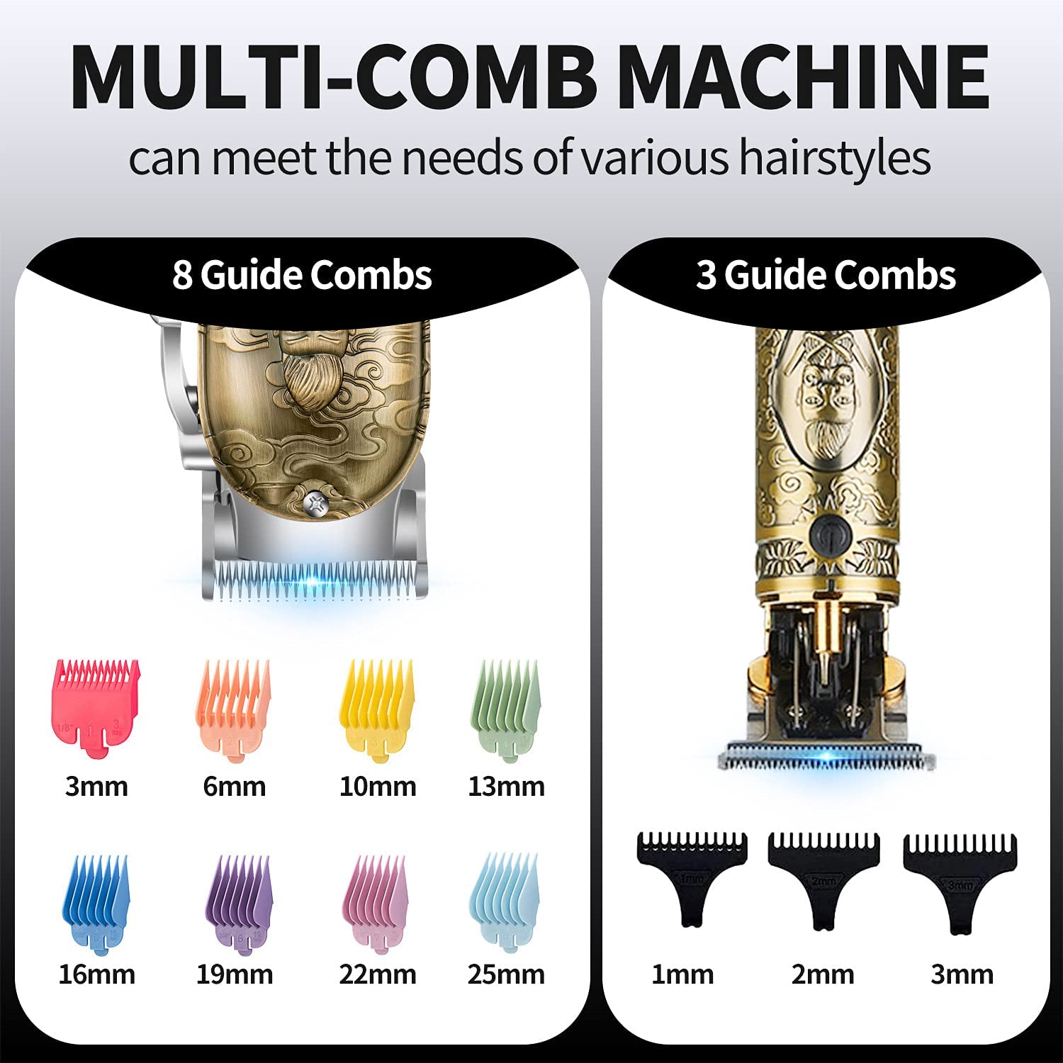 Hair Clippers for Men T-Blade Trimmer Professional Barber Clippers - Image 3