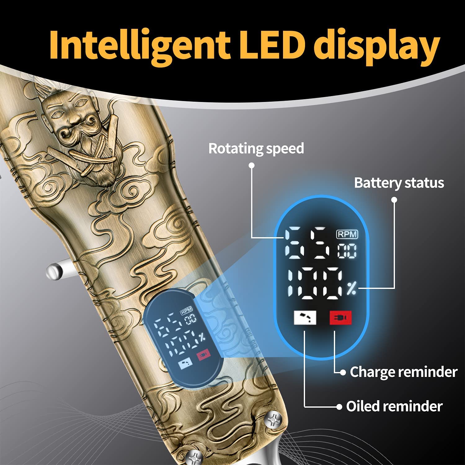 Hair Clippers for Men T-Blade Trimmer Professional Barber Clippers - Image 2